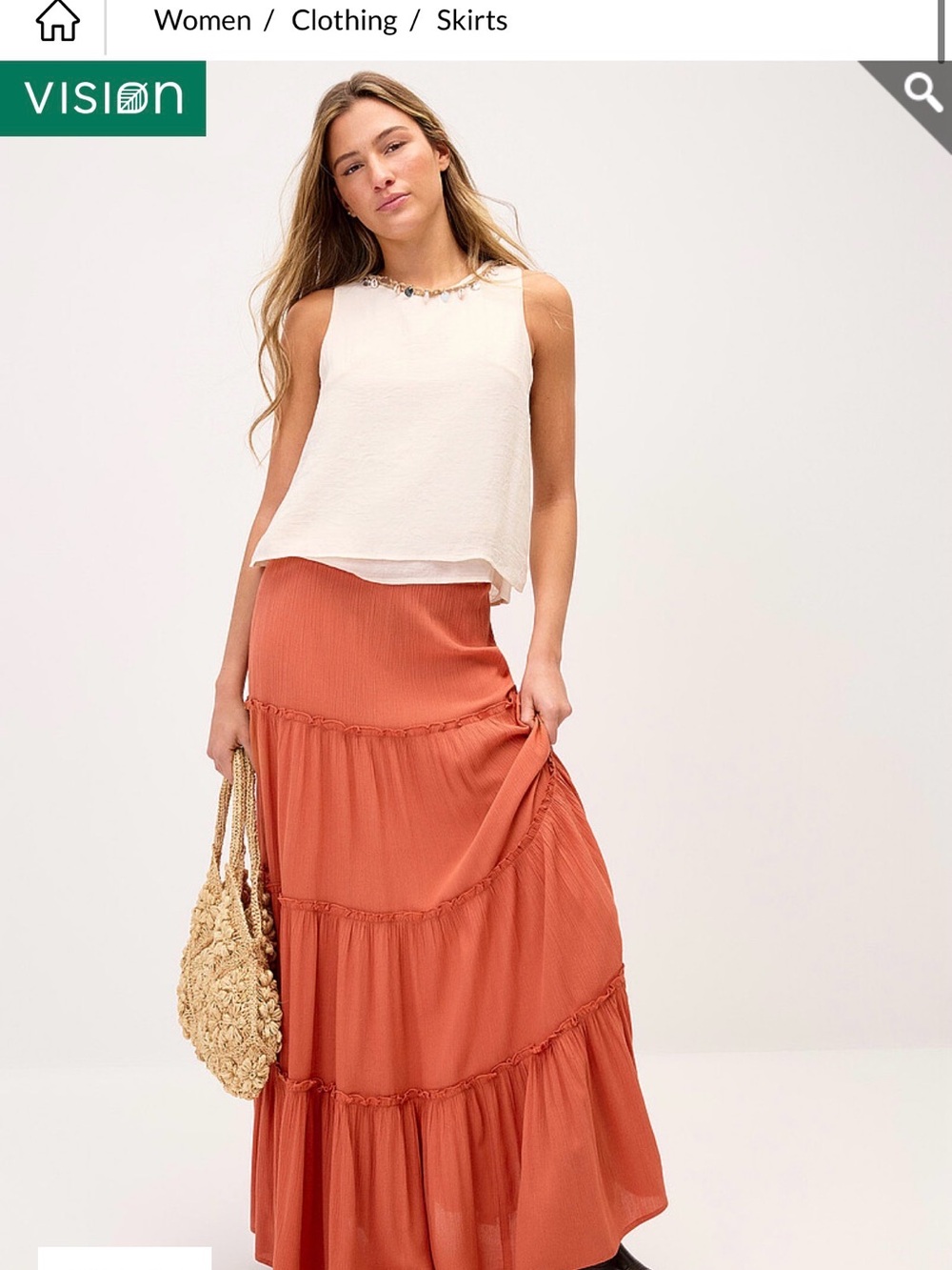 NWT Rust Maxi Skirt